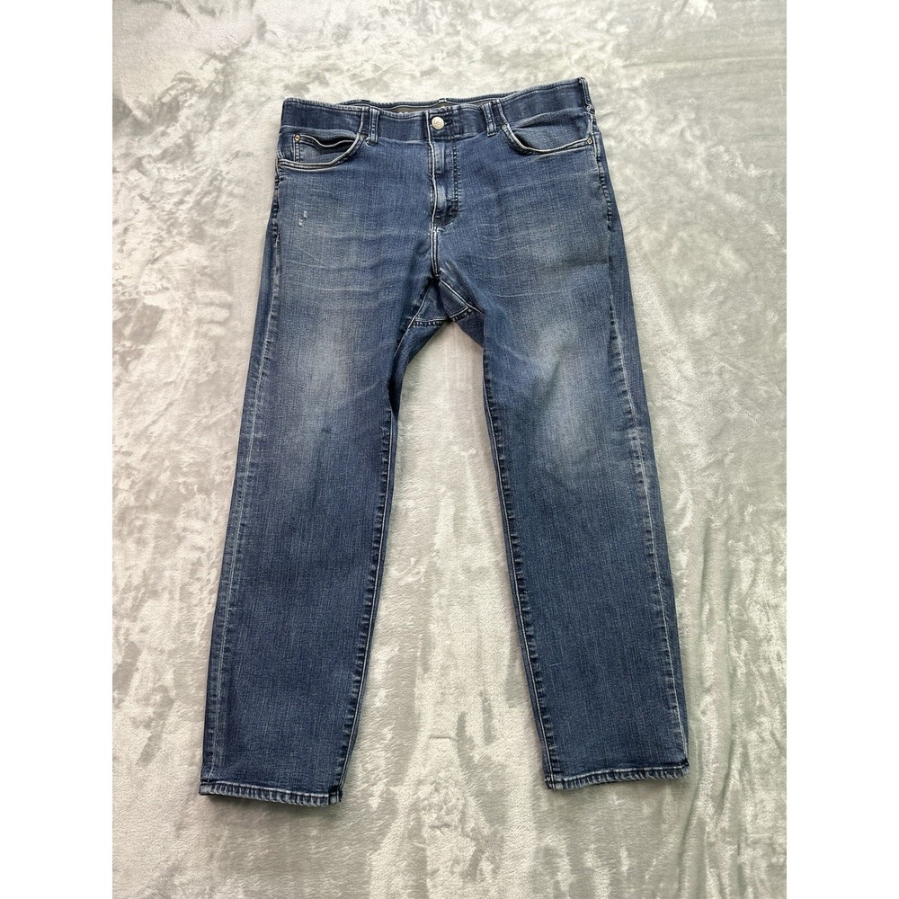Lee Jeans Mens Sz 38x32 Blue Slim Athletic Fit Tapered Extreme Motion Workwear